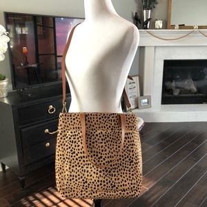 Madewell Medium Calf Hair Transport Tote